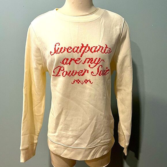 NWT Style & Co Antique Cream Sweatpants are My Power Suit Graphic Sweatshirt XL - Picture 2 of 8